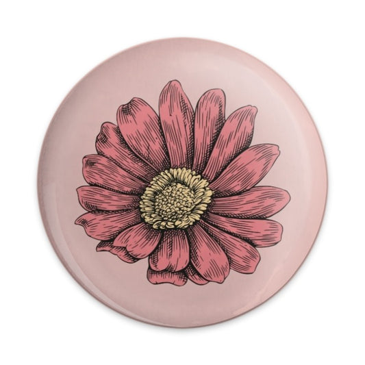 Pink Daisy Pinback Button, Floral Button, Flower Pinback Button, Botanical Button, Cute Button, Aesthetic Button, Gift Idea - Tawshia