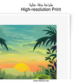 Atlantic Forest Photographic Print, Tropical Jungle Art, Nature Wall Decor, Sunset Landscape, Rainforest Scenery - Tawshia