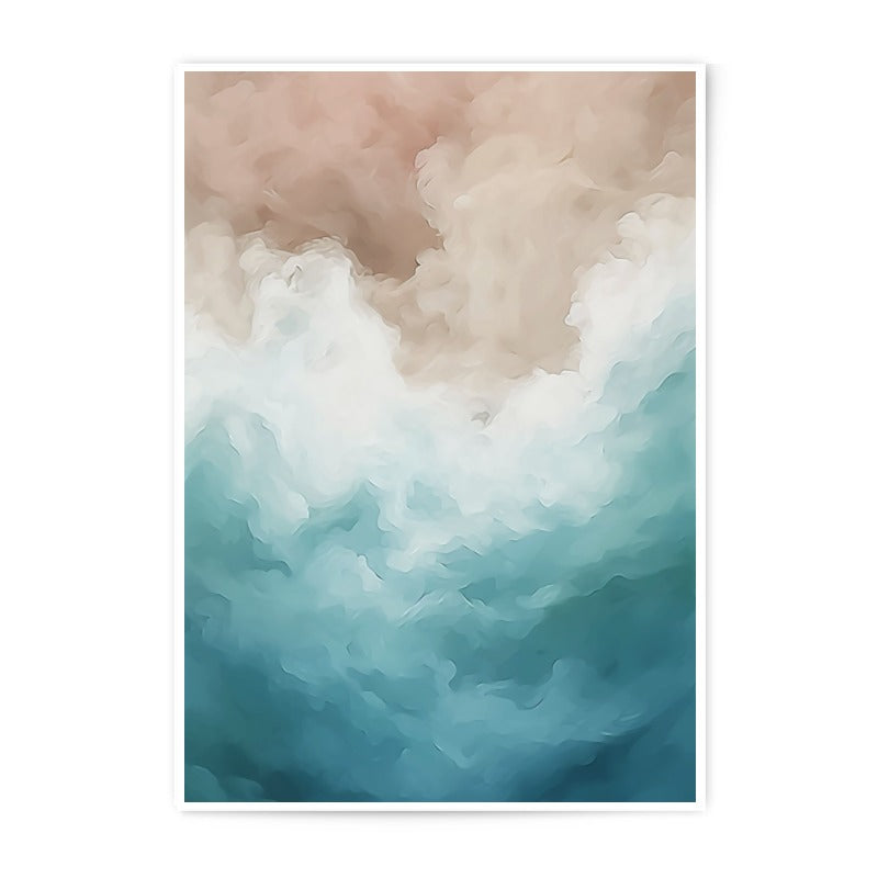 Ocean Photographic Print, Abstract Ocean Art, Beach Decor, Coastal Wall Art, Modern Home Decor, Calming Art Print, Ocean Waves Artwork - Tawshia