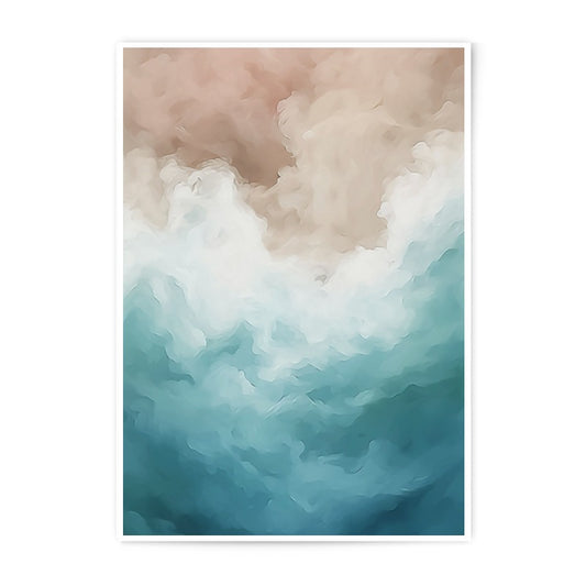 Ocean Photographic Print, Abstract Ocean Art, Beach Decor, Coastal Wall Art, Modern Home Decor, Calming Art Print, Ocean Waves Artwork - Tawshia