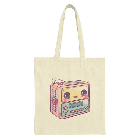 Cute Kawaii Walkman Tote Bag, Retro Music, Aesthetic Shopper Bag, Vintage Cassette Player, Trendy Carryall, Book Bag, Gift for Music Lovers - Tawshia