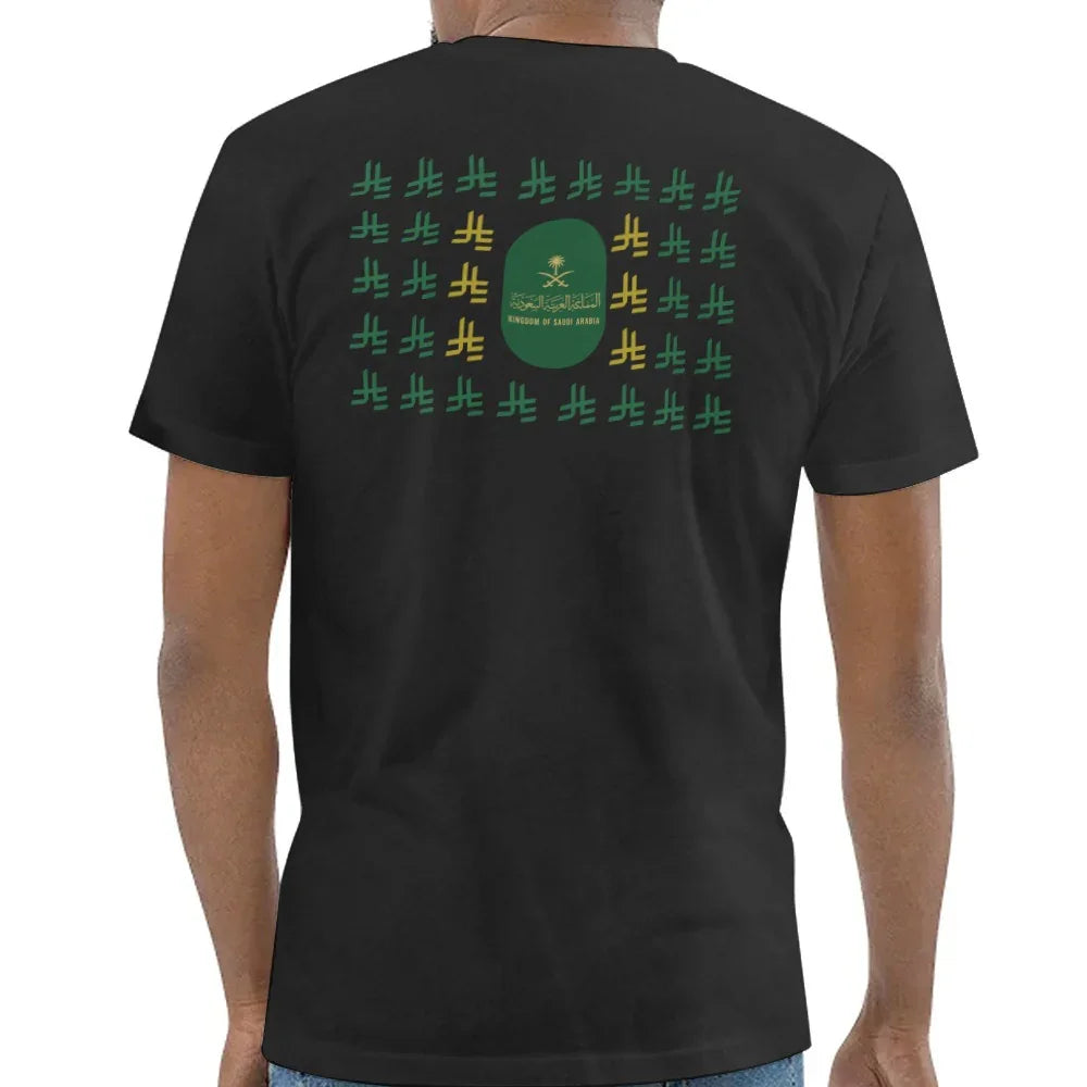 Saudi Emblem Design Black Short Sleeve Shirt product