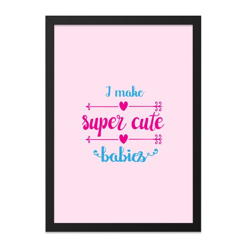 Super Cute Babies Wall Art, Nursery Decor, New Baby Gift, Pink and Blue Wall Decor, Modern Wall Decor - Tawshia