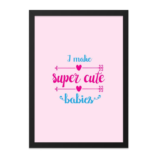 Super Cute Babies Wall Art, Nursery Decor, New Baby Gift, Pink and Blue Wall Decor, Modern Wall Decor - Tawshia