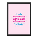 Super Cute Babies Wall Art, Nursery Decor, New Baby Gift, Pink and Blue Wall Decor, Modern Wall Decor - Tawshia