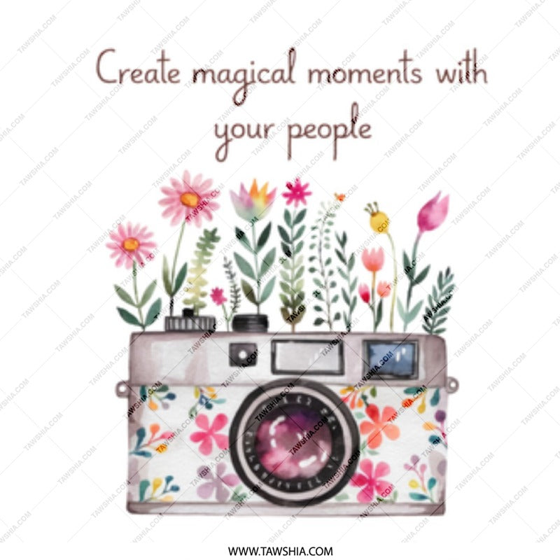 Floral Camera Mug, Magical Moments Mug, Photography Lover Gift, Unique Coffee Mug, Tea Cup, Gift for Her, Cute Mug, Artsy Mug - Tawshia