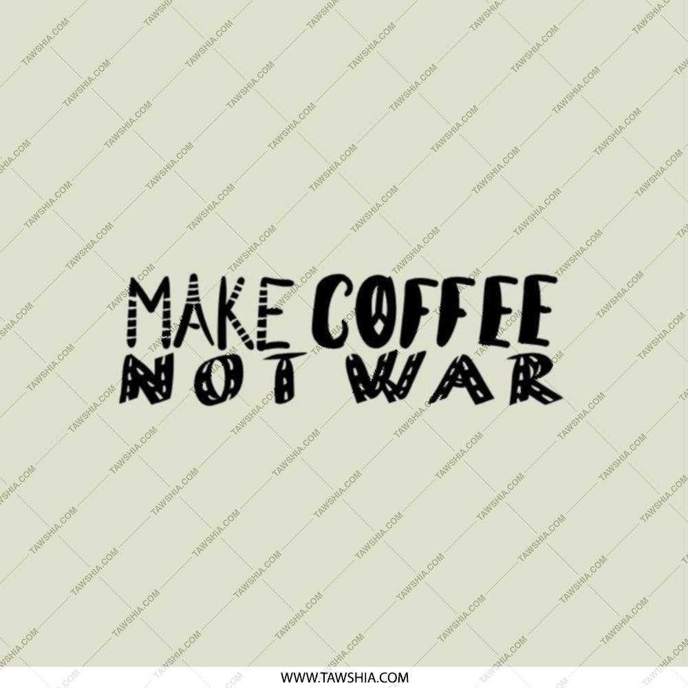 Make Coffee Not War Pocket Mirror, Funny Quote Gift, Inspirational Pocket Mirror, Unique Compact Mirror, Positive Message Mirror - Tawshia