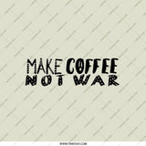 Make Coffee Not War Pocket Mirror, Funny Quote Gift, Inspirational Pocket Mirror, Unique Compact Mirror, Positive Message Mirror - Tawshia