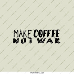 Make Coffee Not War Pocket Mirror, Funny Quote Gift, Inspirational Pocket Mirror, Unique Compact Mirror, Positive Message Mirror - Tawshia