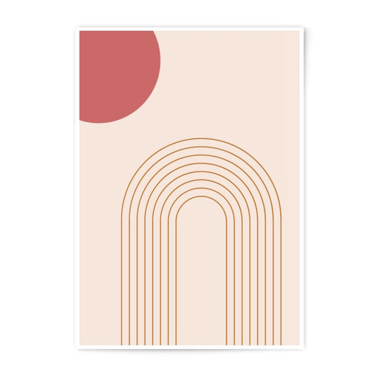 Abstract Photographic Print, Minimalist Art Print, Geometric Wall Art, Boho Decor, Sun and Arch Print, Home Decor, Modern Art - Tawshia