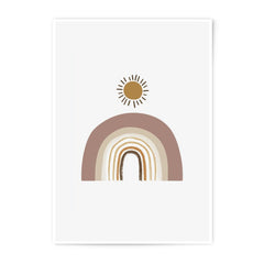 Boho Rainbow Photographic Print, Nursery Wall Art, Minimalist Sun Art, Kids Room Decor, Playroom Art, Modern Rainbow Print - Tawshia