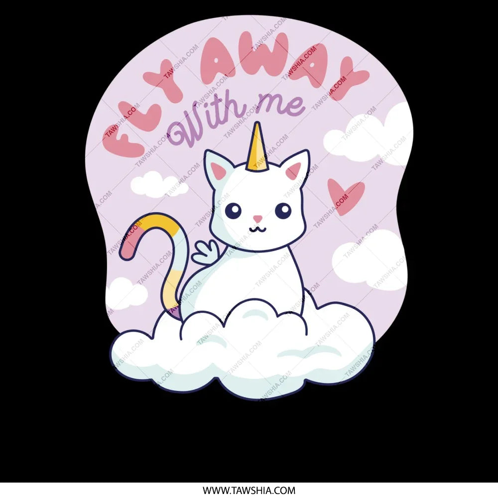 Fly Away With Me Cute Unicorn Cat Design product type