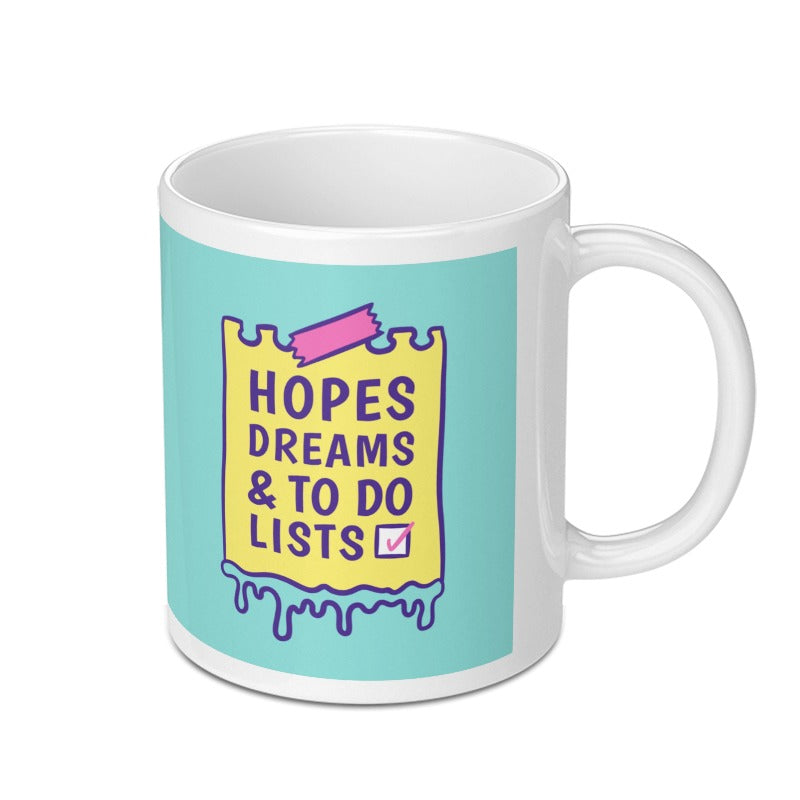Hopes Dreams and To Do Lists Design Mug product type