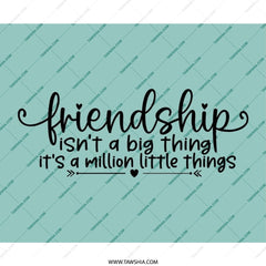 Friendship Mouse Pad, Best Friend Gift, Friendship Quote Mousepad, Office Desk Decor, Cute Mouse Pad, Million Little Things - Tawshia
