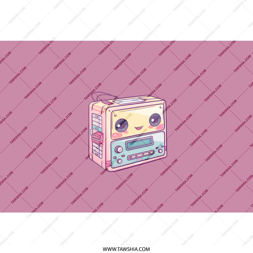 Cute Cassette Player Tumbler, Kawaii Radio, Retro Music Lover, Unique Gift Idea, Aesthetic Drinkware, Travel Mug, Hot Cold Drinks - Tawshia