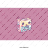 Cute Cassette Player Tumbler, Kawaii Radio, Retro Music Lover, Unique Gift Idea, Aesthetic Drinkware, Travel Mug, Hot Cold Drinks - Tawshia