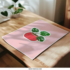 Monstera Photographic Print, Potted Plant Art, Home Decor, Botanical Illustration, Minimalist Wall Art - Tawshia