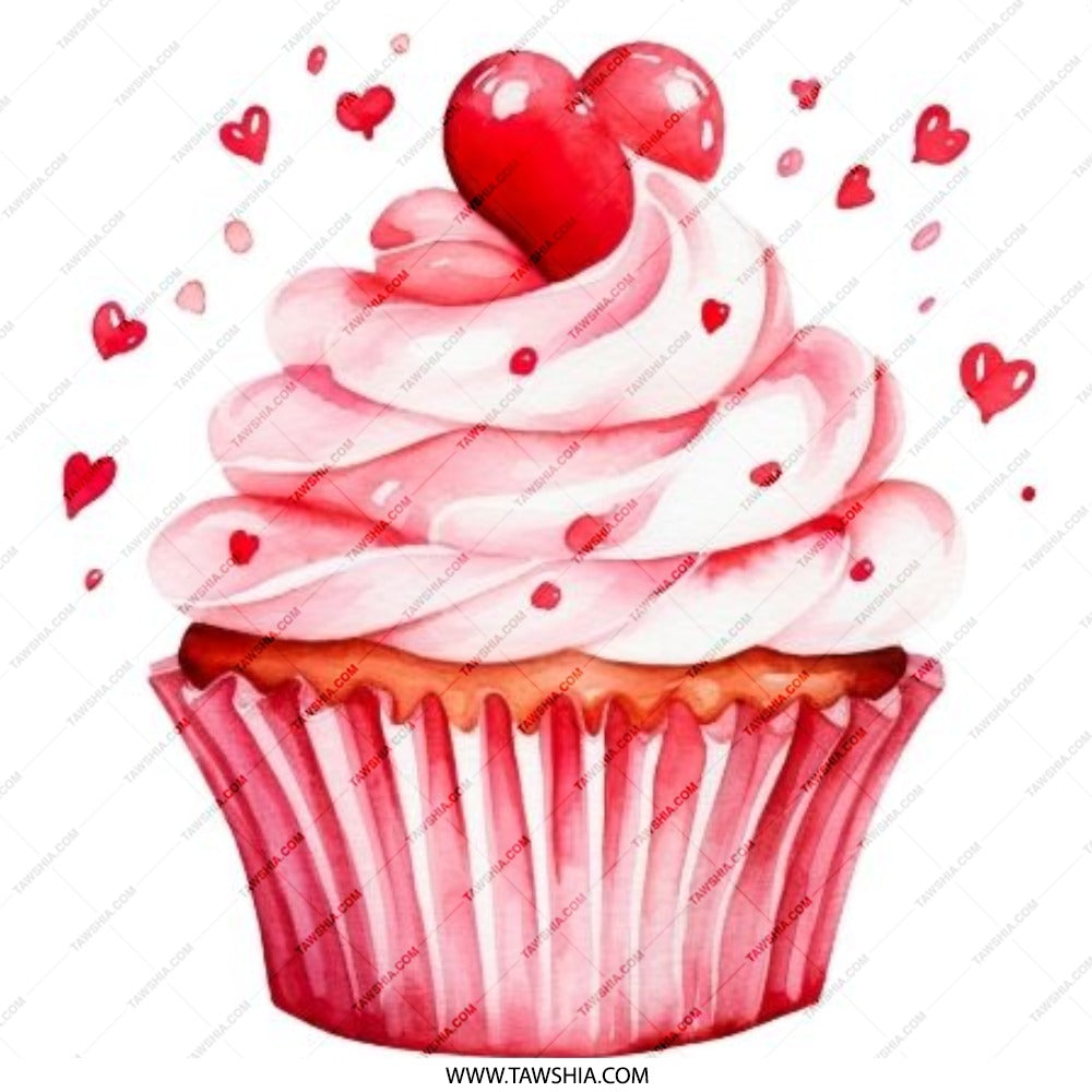 Pink Cupcake Pinback Button, Heart Topped Cupcake Badge, Valentine's Treat Pin, Baking Lover Gift, Sweet Treat Button, Foodie Gift - Tawshia