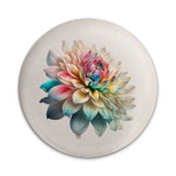 Dahlia Flower Pinback Button, Floral Badge, Colorful Flower Art, Flower Lover Gift, Botanical Button, Unique Design Pin, Aesthetic Button - Tawshia