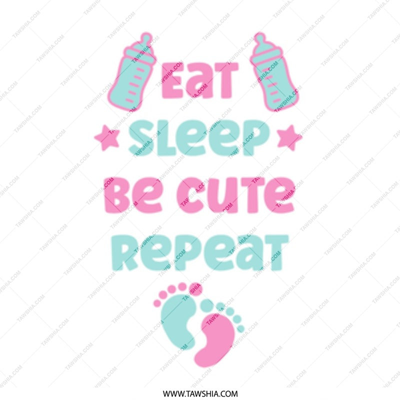 Eat Sleep Be Cute Repeat Mug, Baby Shower Gift, New Mom Gift, Cute Mug, Baby Mug, Newborn Gift Idea - Tawshia