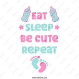 Eat Sleep Be Cute Repeat Mug, Baby Shower Gift, New Mom Gift, Cute Mug, Baby Mug, Newborn Gift Idea - Tawshia