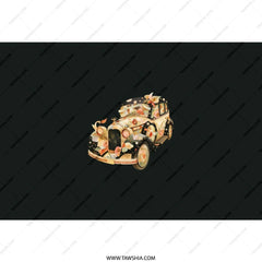 Floral Car Tumbler, Vintage Auto, Unique Drinkware, Gift Idea, Classic Car Art, Stylish Tumbler, Personalized Gift, Travel Tumbler - Tawshia