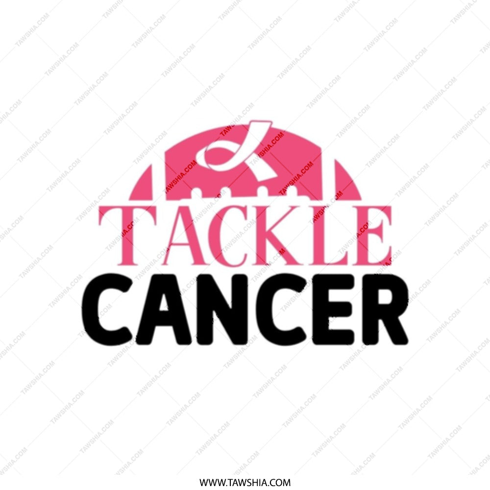 Tackle Cancer Tote Bag, Cancer Awareness, Pink Ribbon Support, Gift for Survivor, Strong Woman, Inspirational Bag, Everyday Carry Bag - Tawshia