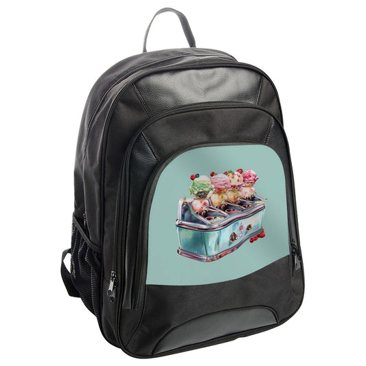 Ice Cream Backpack, Retro Design, Vintage Style, Novelty Backpack, Cute Backpack, Unique Backpack, Gift Idea, Everyday Backpack - Tawshia