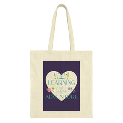 Learning is Life Tote Bag, Adventure Tote, Book Tote, Gift for Student, Teacher Tote Bag, Graduation Gift - Tawshia