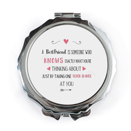 Best Friend Pocket Mirror, Friendship Gift, Sentimental Mirror, Cute Pocket Mirror, Friend Present, Birthday Gift, Pocket Mirror - Tawshia