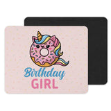 Birthday Girl Unicorn Donut Design Mouse Pad Product