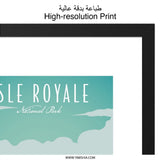 Isle Royale National Park Wall Art, Moose Print, Lake Landscape Poster, Nature Artwork, Cabin Decor, Wilderness Scene, Rustic Home Decor - Tawshia