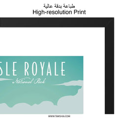 Isle Royale National Park Wall Art, Moose Print, Lake Landscape Poster, Nature Artwork, Cabin Decor, Wilderness Scene, Rustic Home Decor - Tawshia