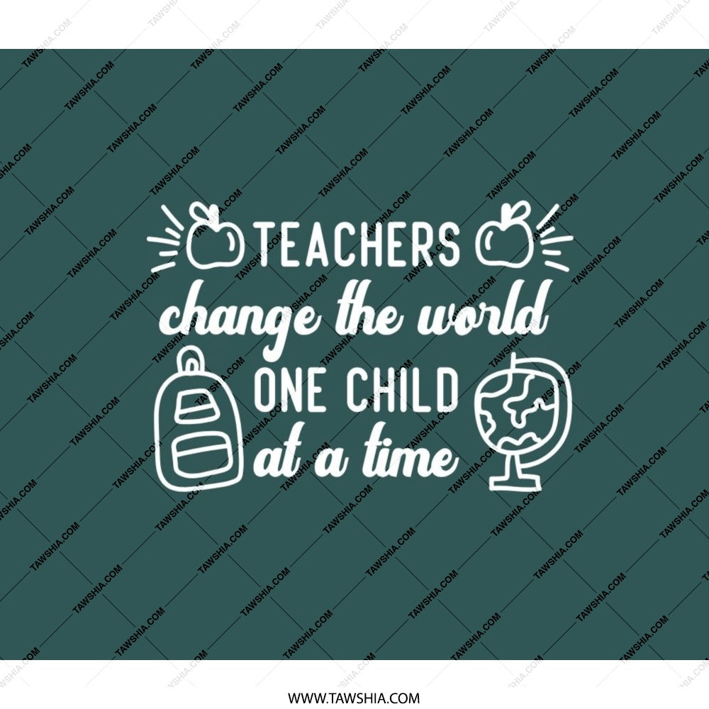 Teachers Change the World BackPack, Teacher Appreciation, Gift for Educator, School Backpack, Students Back Pack, Quote BackPack - Tawshia