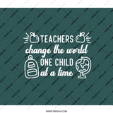 Teachers Change the World BackPack, Teacher Appreciation, Gift for Educator, School Backpack, Students Back Pack, Quote BackPack - Tawshia