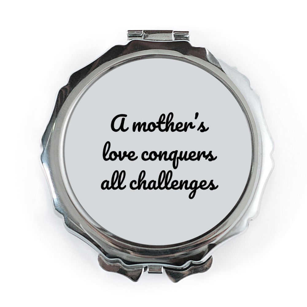 Mother's Love Pocket Mirror, Inspirational Quote Mirror, Gift for Mom, Mom Appreciation, Mom Birthday, Pocket Makeup Mirror - Tawshia
