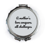 Mother's Love Pocket Mirror, Inspirational Quote Mirror, Gift for Mom, Mom Appreciation, Mom Birthday, Pocket Makeup Mirror - Tawshia