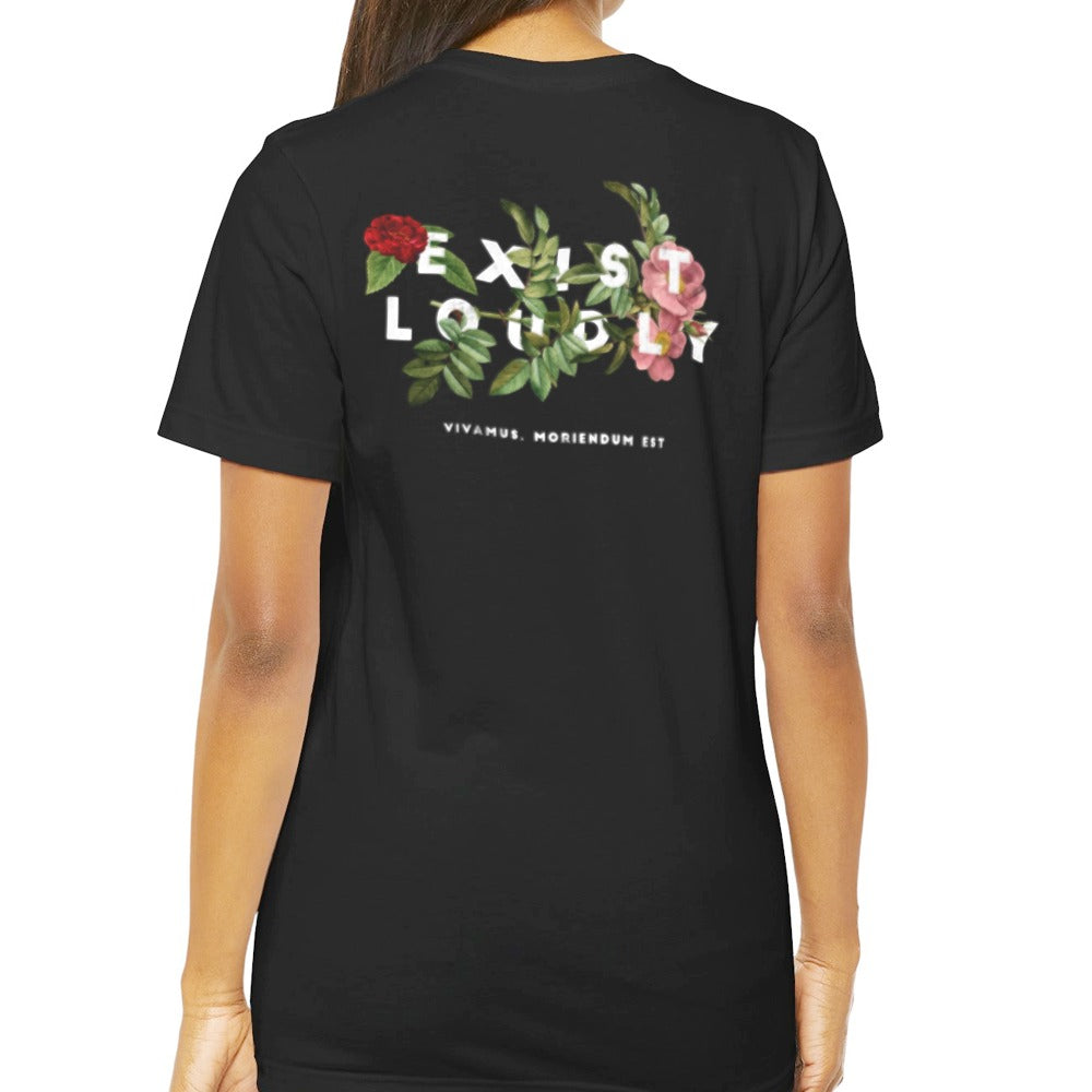 Black Exist Loudly Graphic Back Print T-Shirt product type