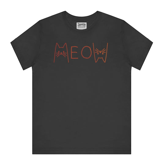 Meow Themed Black Graphic Tee Short Sleeve product type