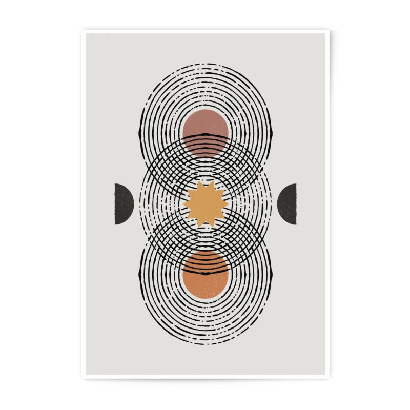 Abstract Photographic Print, Geometric Wall Art, Minimalist Decor, Circle Star Art Print, Modern Home Decor, Fine Art Print, Wall Decor - Tawshia