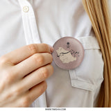 Saudi Arabia Founding Day Pinback Button, KSA Map Arabic Calligraphy Button, National Day Souvenir, Celebration Pin, KSA Pride - Tawshia