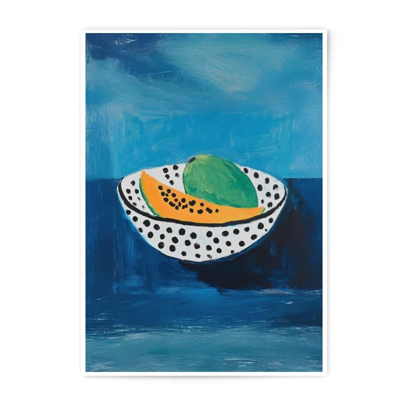Still Life Photographic Print, Fruit Bowl Art Print, Modern Kitchen Decor, Tropical Fruit Print, Food Art Print, Wall Art, Home Decor - Tawshia