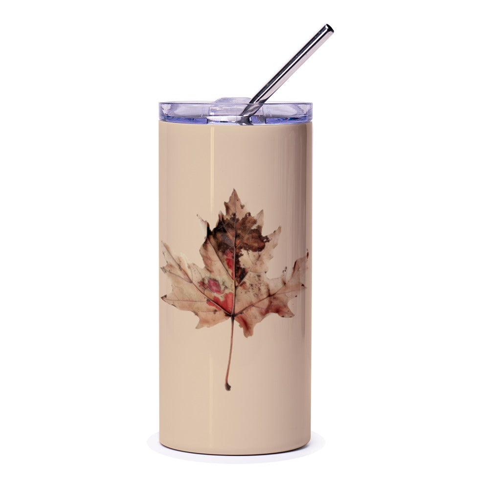 Autumn Leaf Tumbler, Fall Season Tumbler, Maple Leaf Tumbler, Botanical Drinkware, Unique Gift Idea, Nature Inspired Tumbler - Tawshia