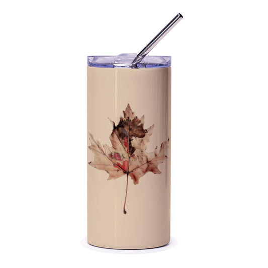 Autumn Leaf Tumbler, Fall Season Tumbler, Maple Leaf Tumbler, Botanical Drinkware, Unique Gift Idea, Nature Inspired Tumbler - Tawshia