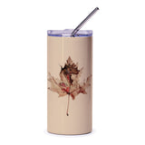 Autumn Leaf Tumbler, Fall Season Tumbler, Maple Leaf Tumbler, Botanical Drinkware, Unique Gift Idea, Nature Inspired Tumbler - Tawshia
