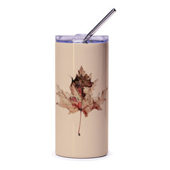 Autumn Leaf Tumbler, Fall Season Tumbler, Maple Leaf Tumbler, Botanical Drinkware, Unique Gift Idea, Nature Inspired Tumbler - Tawshia