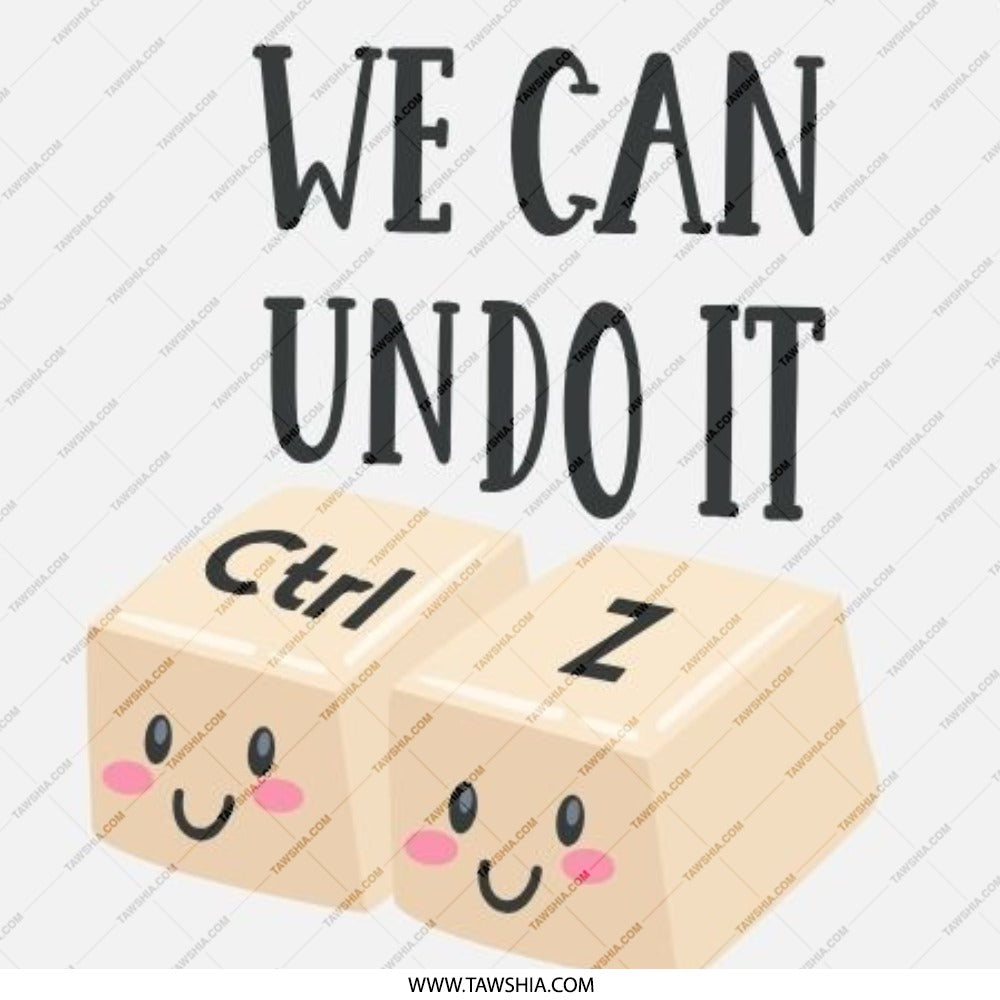 We Can Undo It Pinback Button, Ctrl Z, Keyboard Keys, Cute Design, Funny Programmer Gift, Computer Humor, Tech Geek Accessory - Tawshia