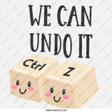 We Can Undo It Pinback Button, Ctrl Z, Keyboard Keys, Cute Design, Funny Programmer Gift, Computer Humor, Tech Geek Accessory - Tawshia