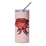 Rose Tumbler, Floral Tumbler, Flower Tumbler, Red Rose Design, Gift for Her, Gift Ideas, Elegant Tumbler, Stylish Tumbler, Cute Tumbler - Tawshia