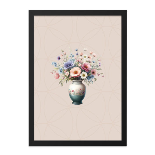 Floral Still Life Wall Art, Flower Bouquet Art Print, Pastel Colors, Vintage Vase, Botanical Illustration, Home Decor, Gift Idea - Tawshia